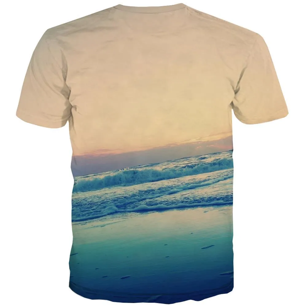 surf T-shirt Men The sea Tshirts Novelty sport T-shirts Graphic Short Sleeve