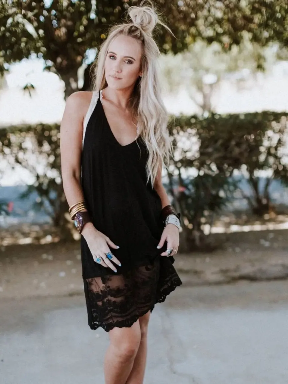 T Back Lace Slip