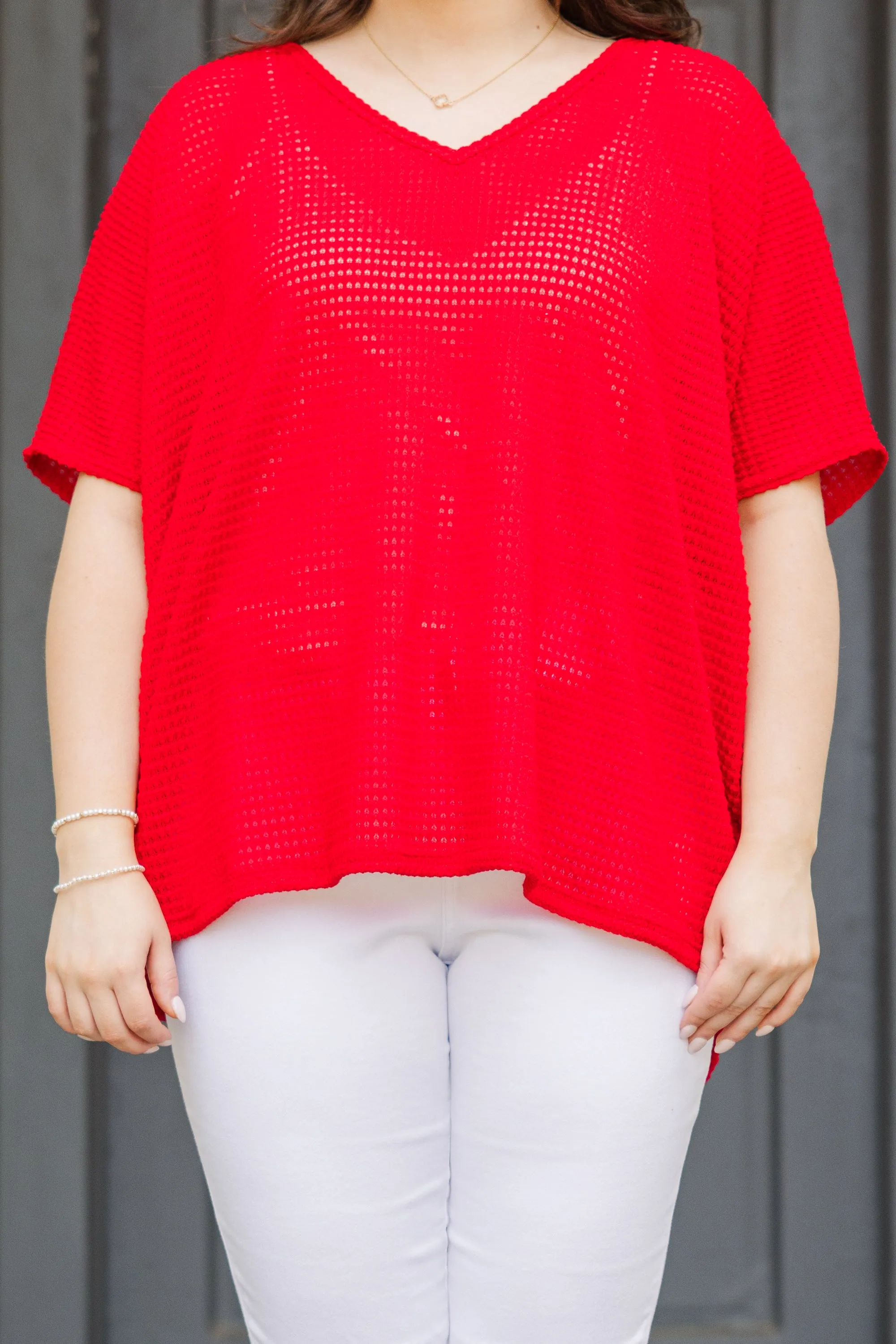 Take Care Of Me Dolman Tunic, Red