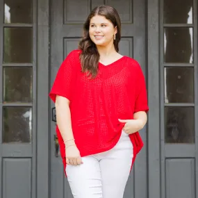 Take Care Of Me Dolman Tunic, Red