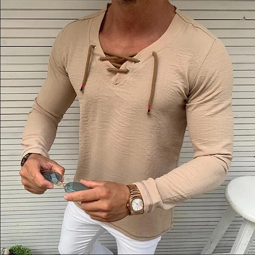 Tassel Elastic Men's Denim Shirt Men's