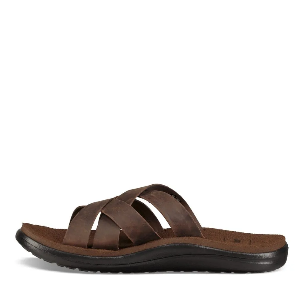 Teva Men's Voya Leather Slides- Carafe