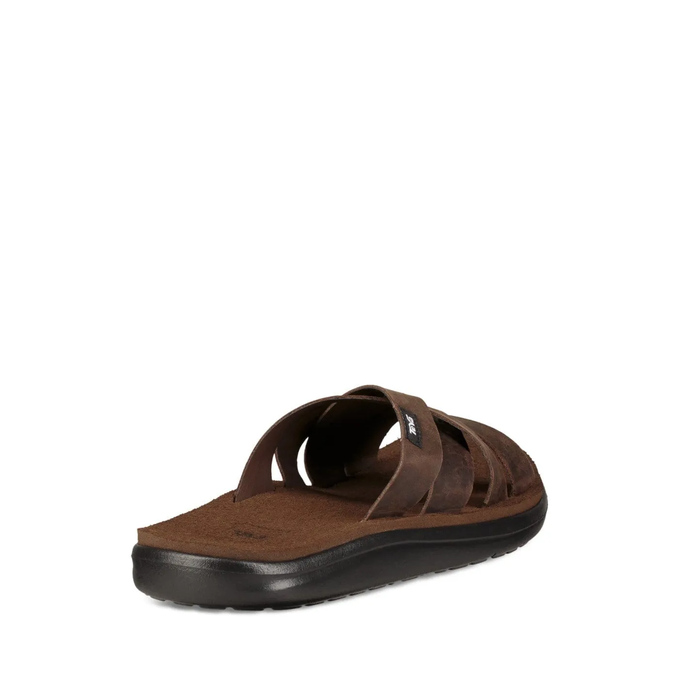 Teva Men's Voya Leather Slides- Carafe