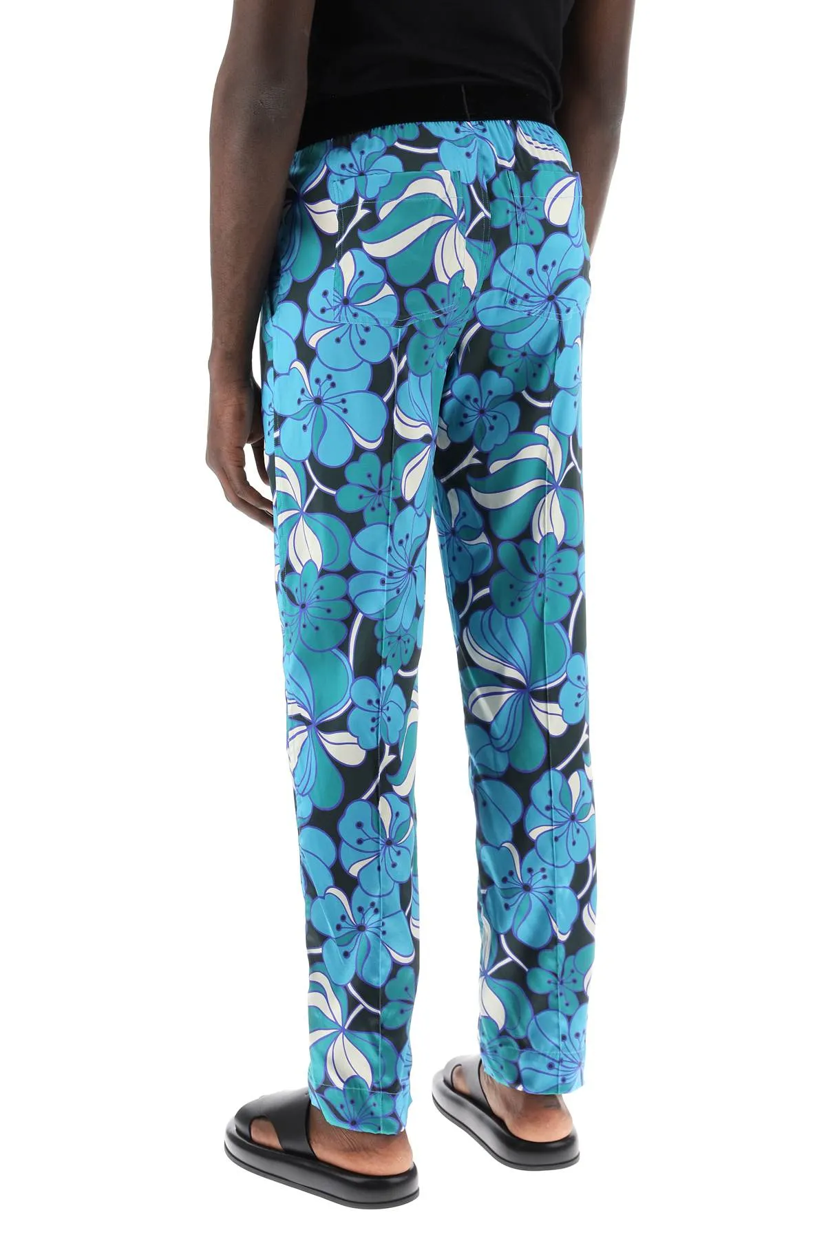 Tom ford pajama pants in floral silk T4H201860 ACQUAMARINA FANTASIA