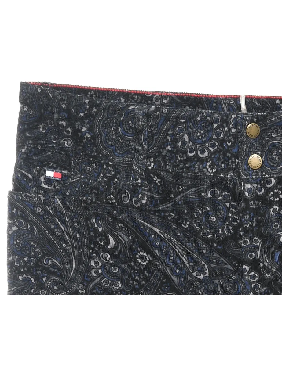 Tommy Hilfiger Navy Flared Corduroy Trousers - W35 L29