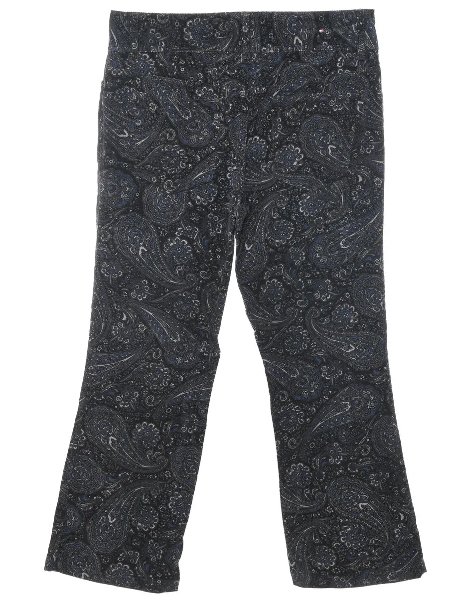 Tommy Hilfiger Navy Flared Corduroy Trousers - W35 L29