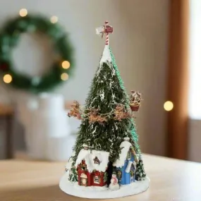 Tree Town with Santa and Reindeer 28-128172