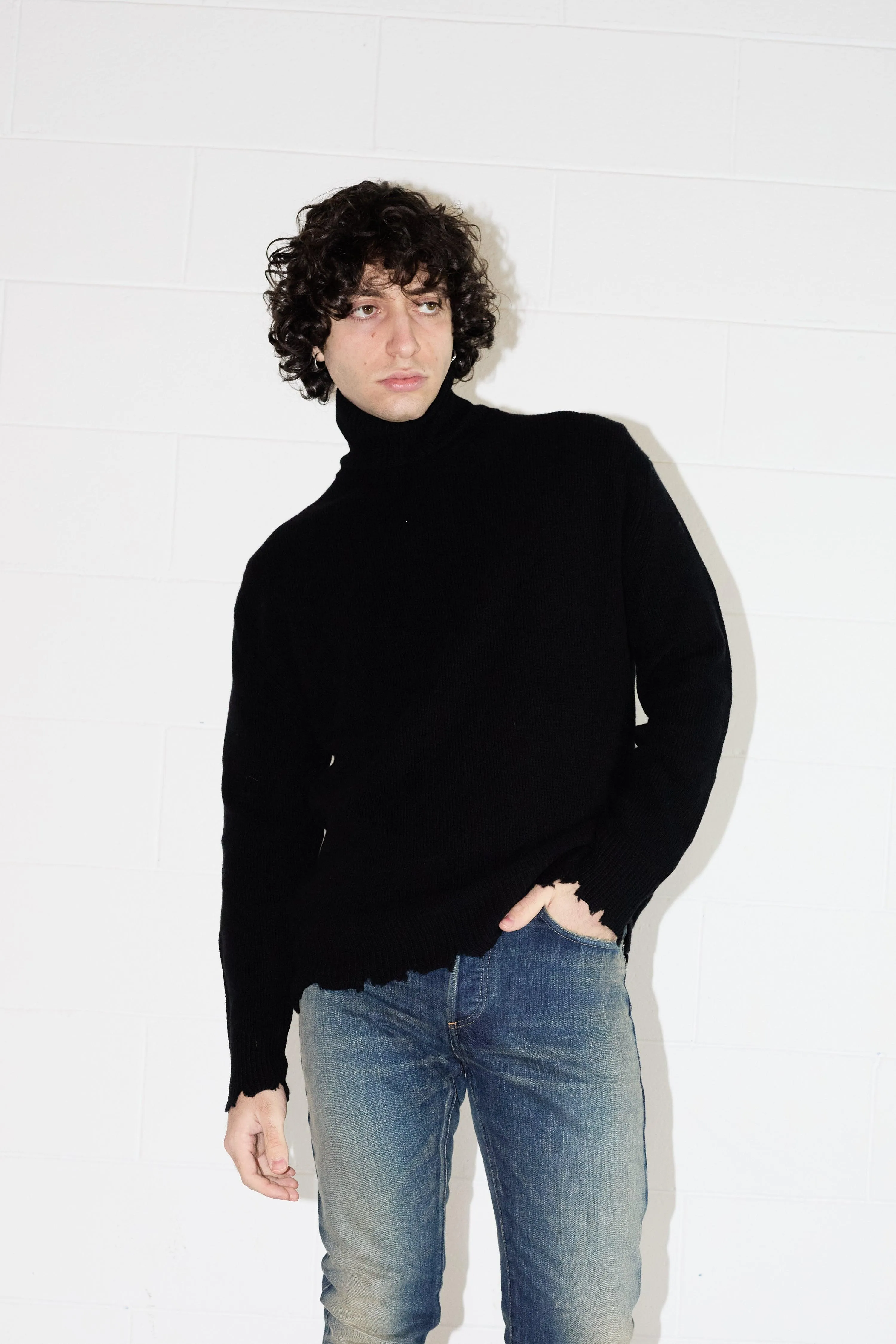Turtleneck Distressed Jumper