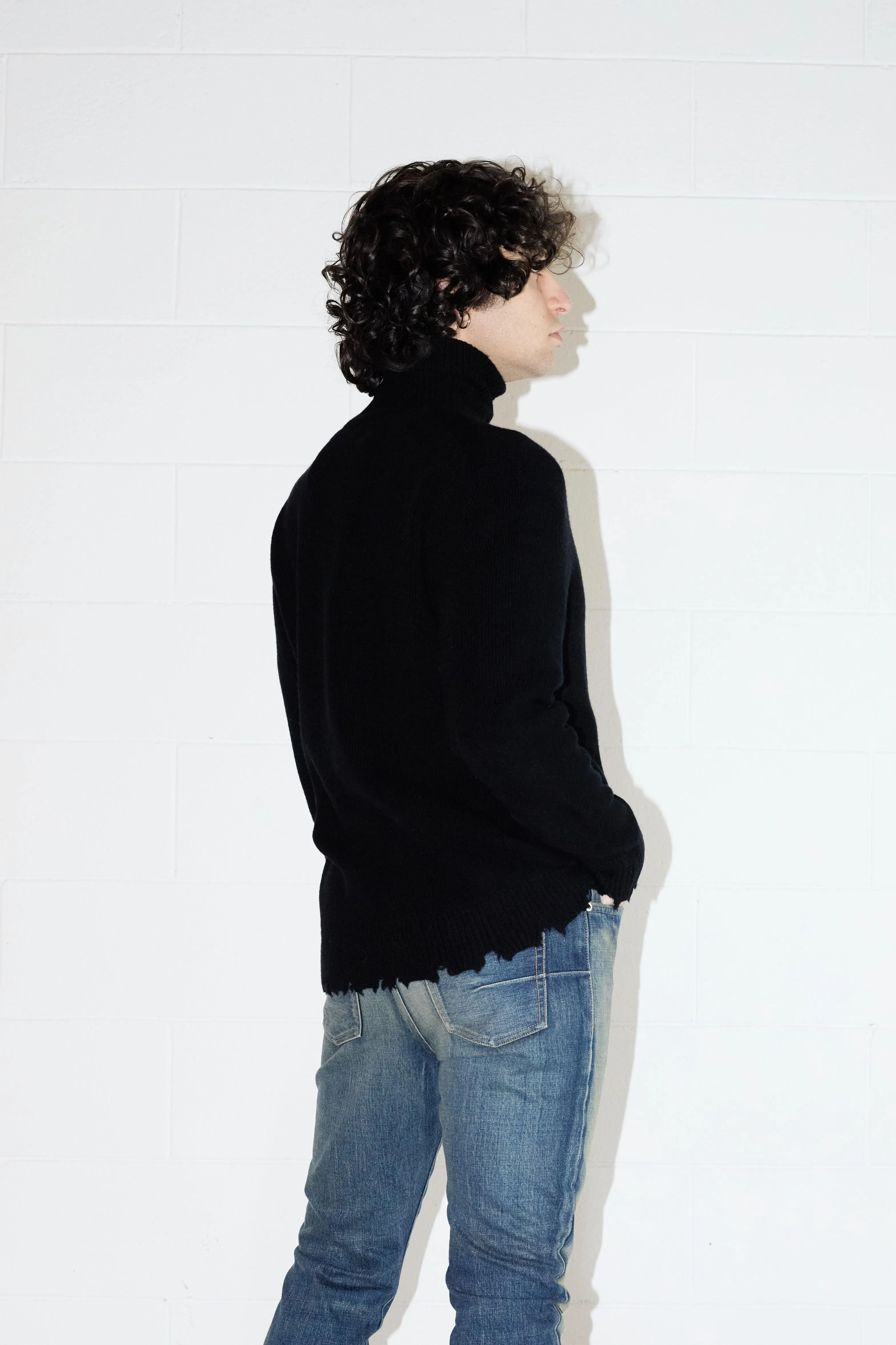 Turtleneck Distressed Jumper