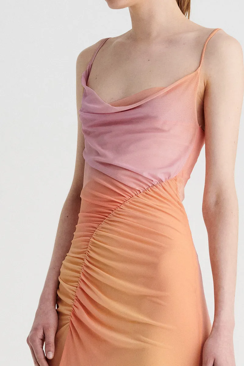 Venus Stappy Rouched Maxi Dress