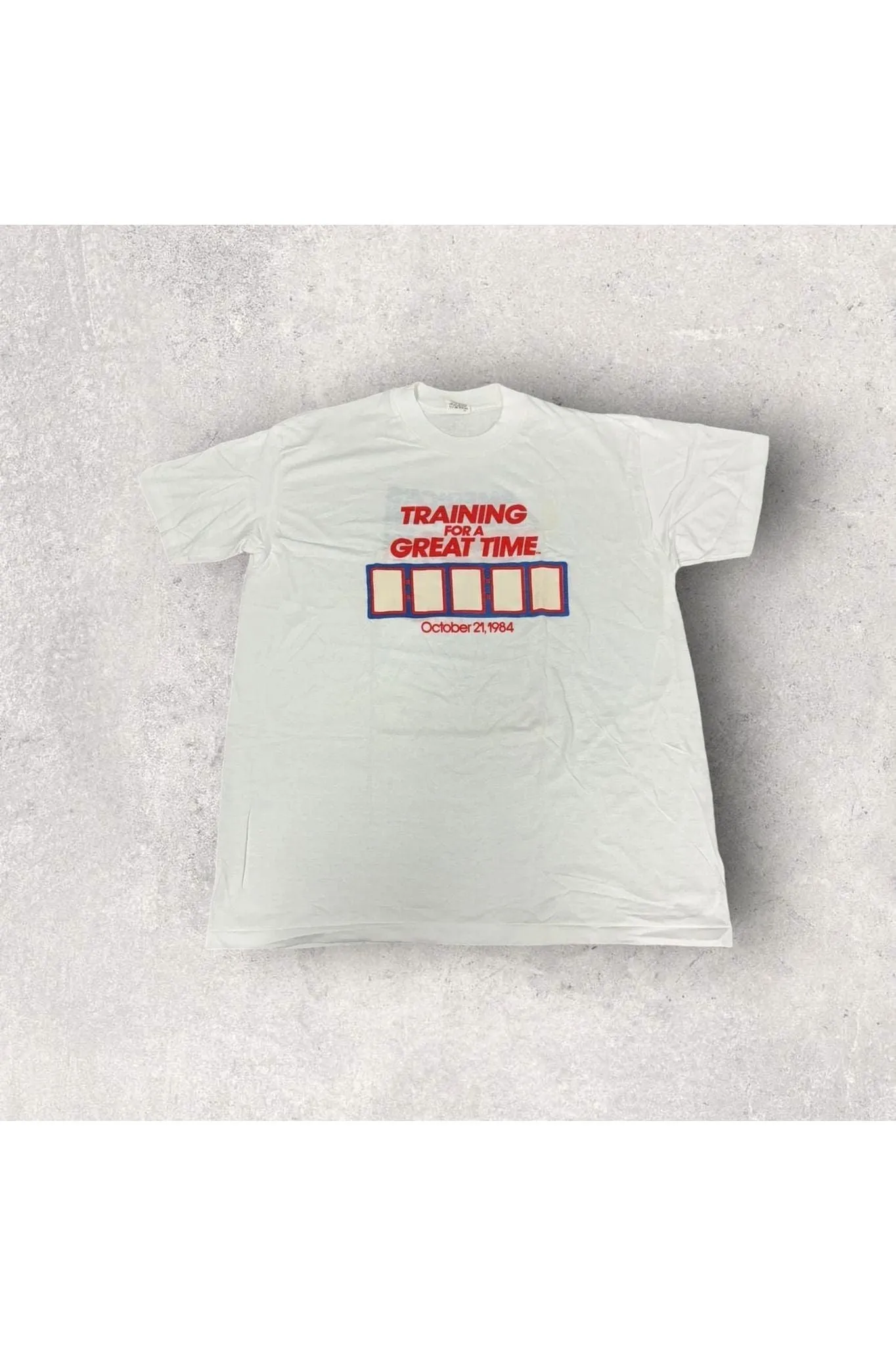Vintage 1984 Training For A Great Time American's Marathon Chicago Tee- L