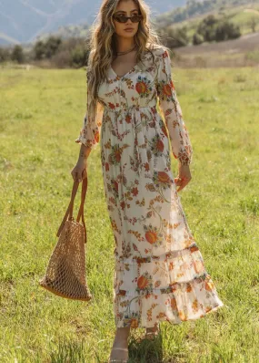 Vintage Fall Floral Dress