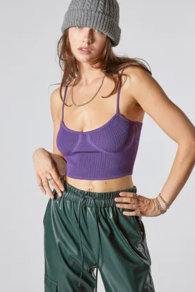 Violet Knit Crop Top