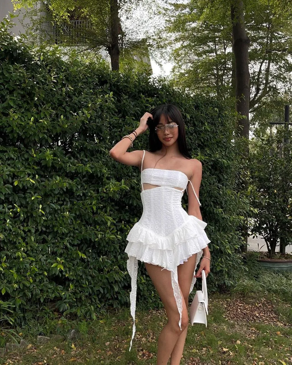 Vvsha Aulani Ruffle Mini Dress