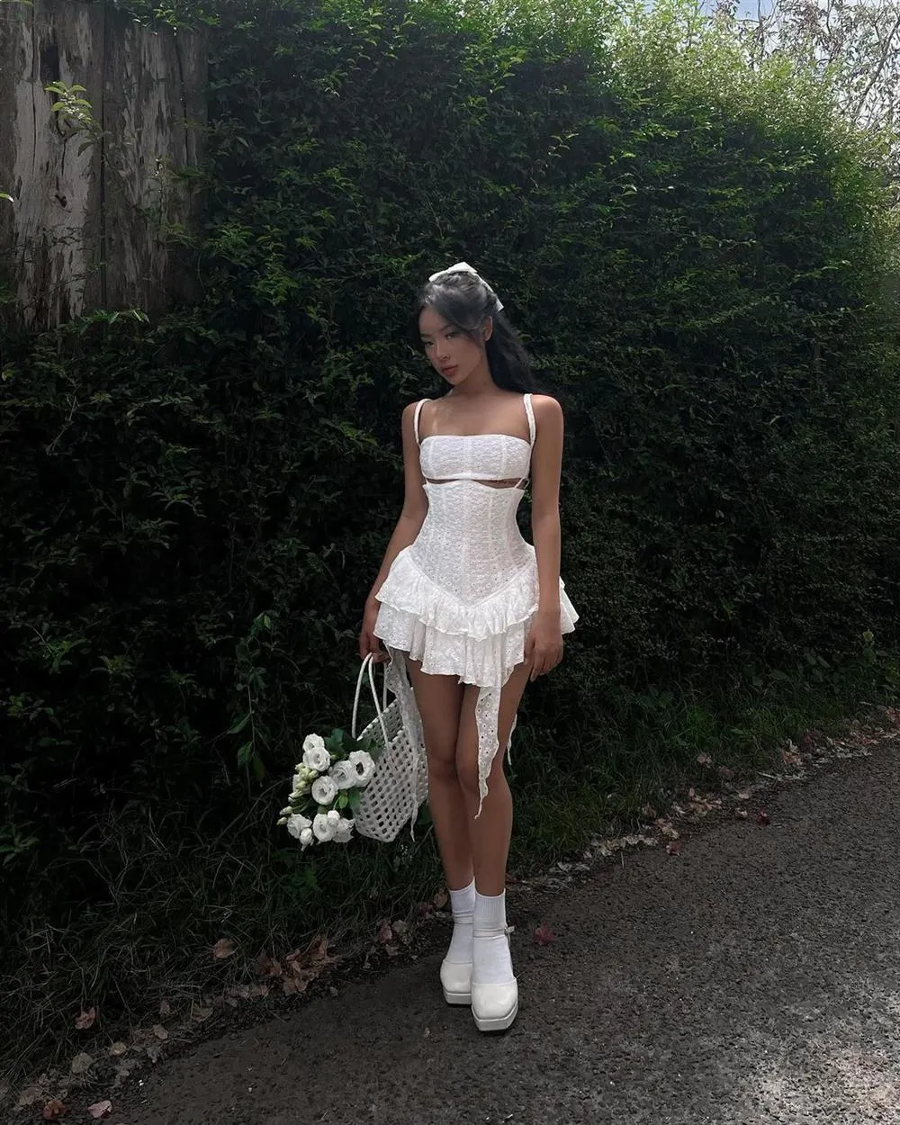 Vvsha Aulani Ruffle Mini Dress