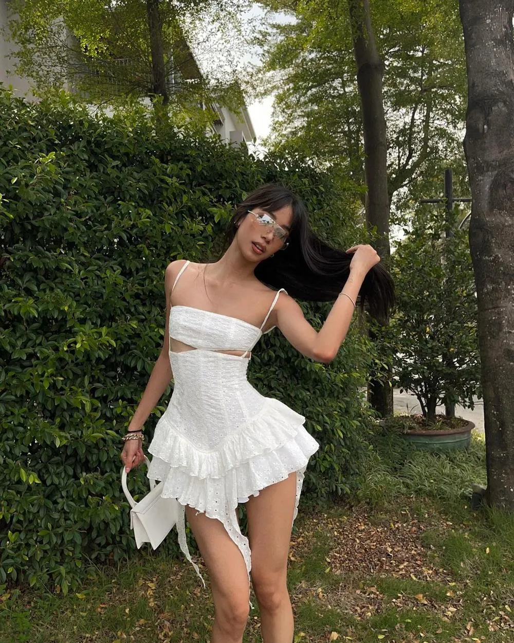 Vvsha Aulani Ruffle Mini Dress