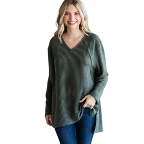 Waffle Knit Top