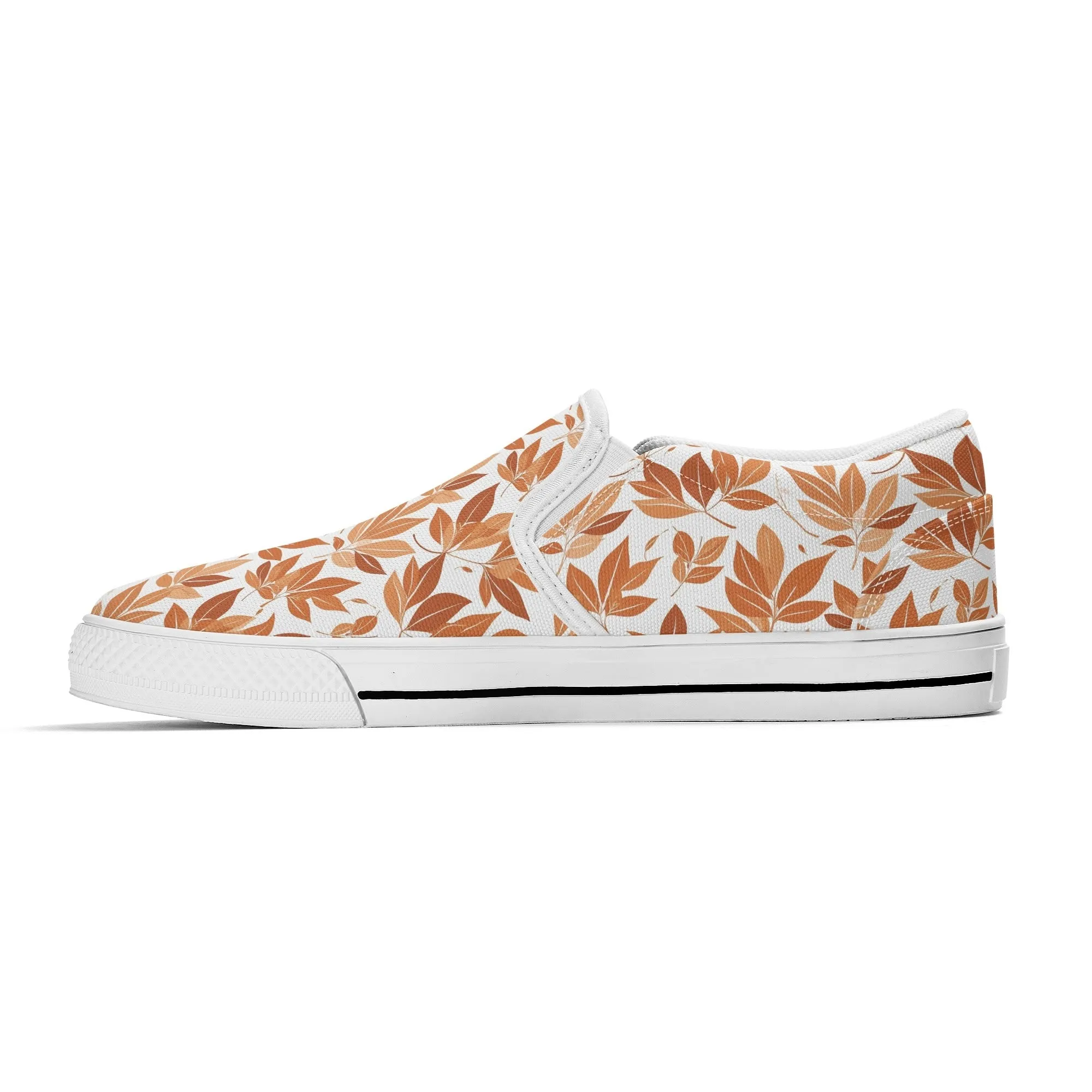 Womens Autumn Leaves Rubber Slip On Shoes