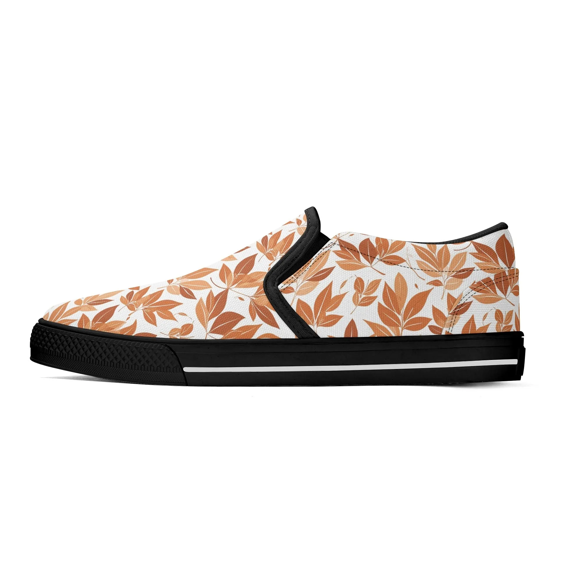 Womens Autumn Leaves Rubber Slip On Shoes