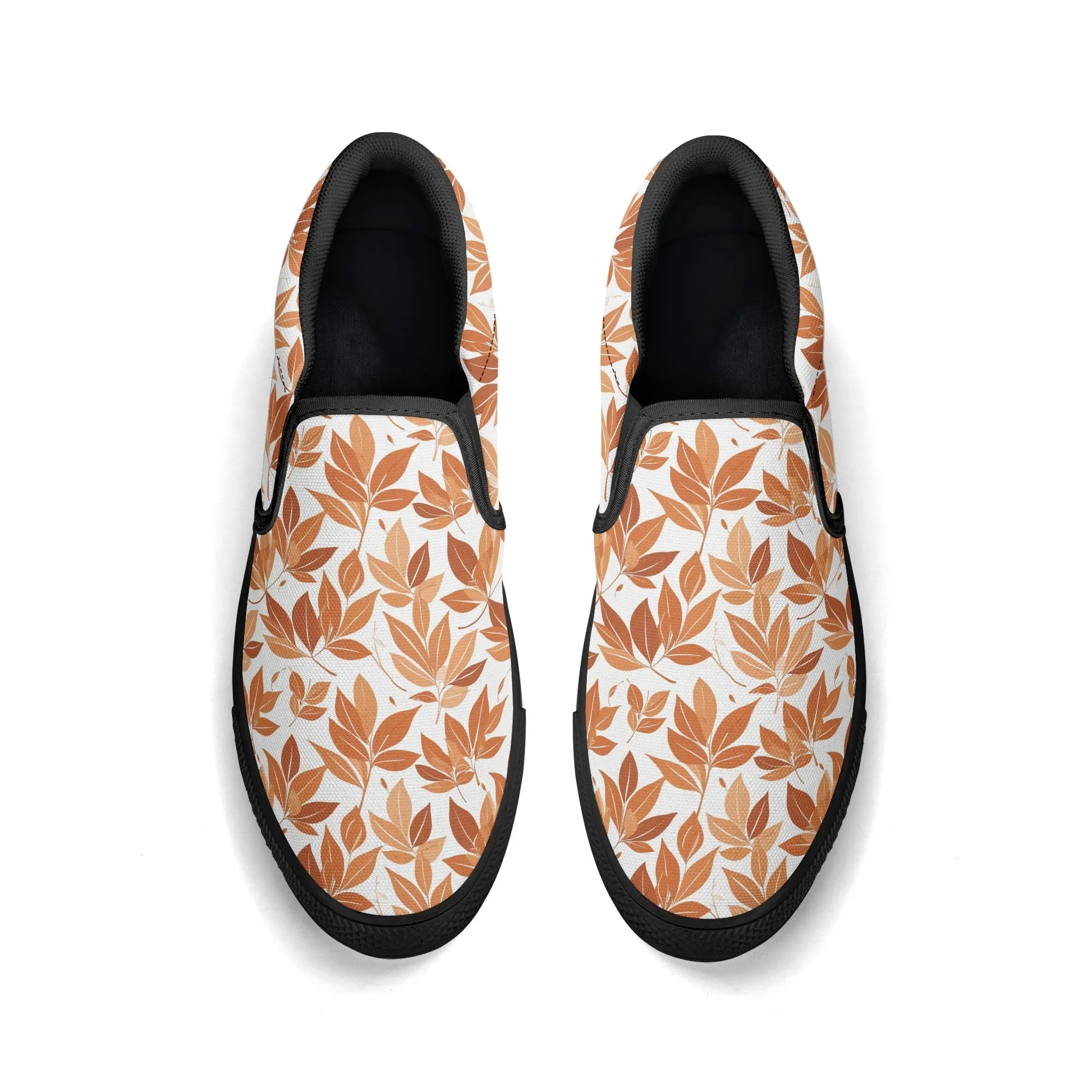 Womens Autumn Leaves Rubber Slip On Shoes