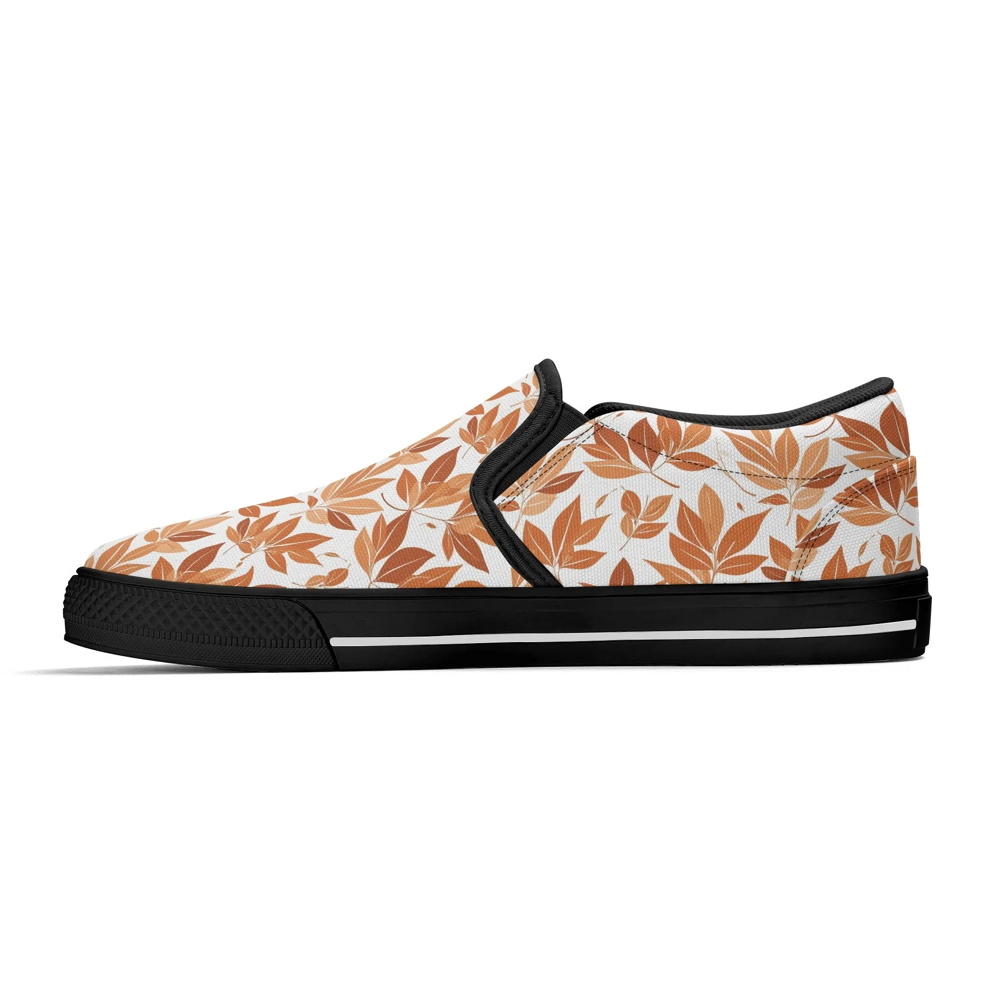 Womens Autumn Leaves Rubber Slip On Shoes