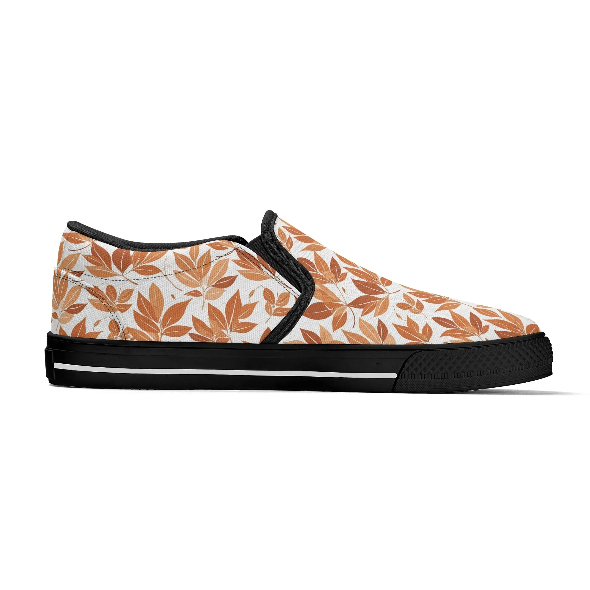Womens Autumn Leaves Rubber Slip On Shoes