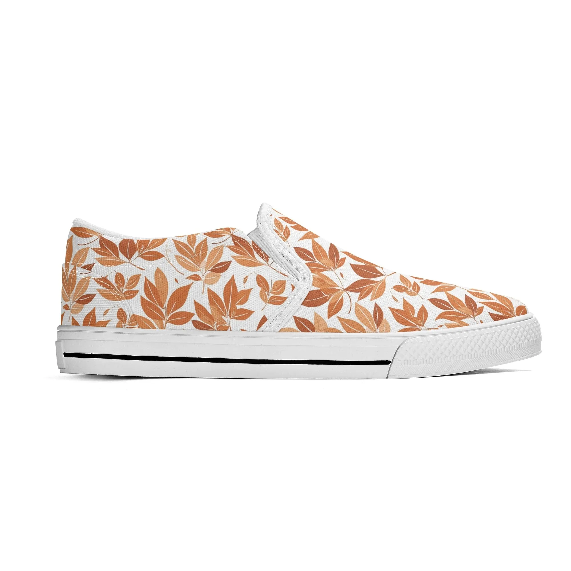 Womens Autumn Leaves Rubber Slip On Shoes