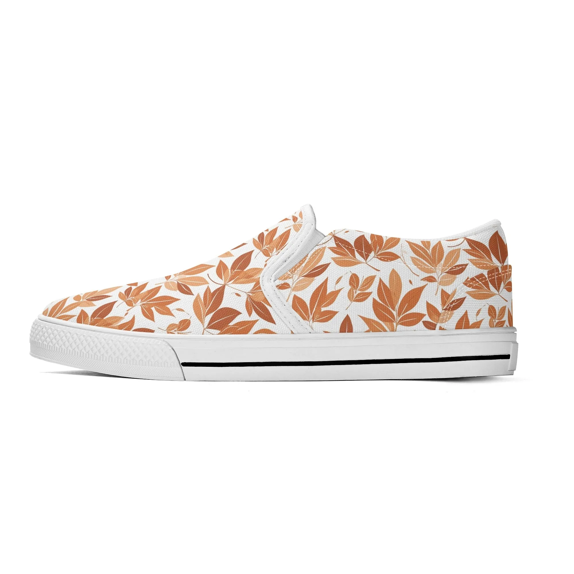 Womens Autumn Leaves Rubber Slip On Shoes
