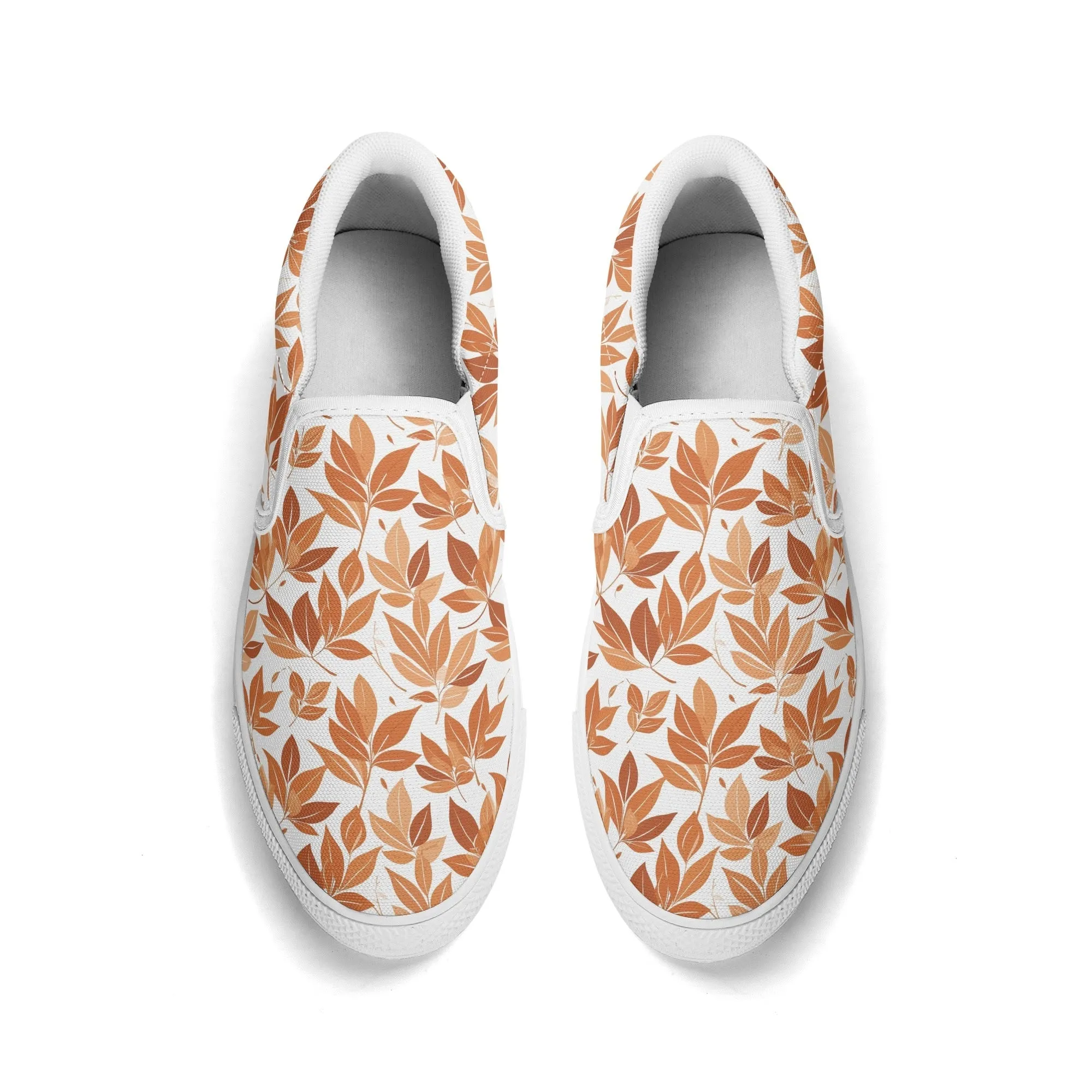 Womens Autumn Leaves Rubber Slip On Shoes
