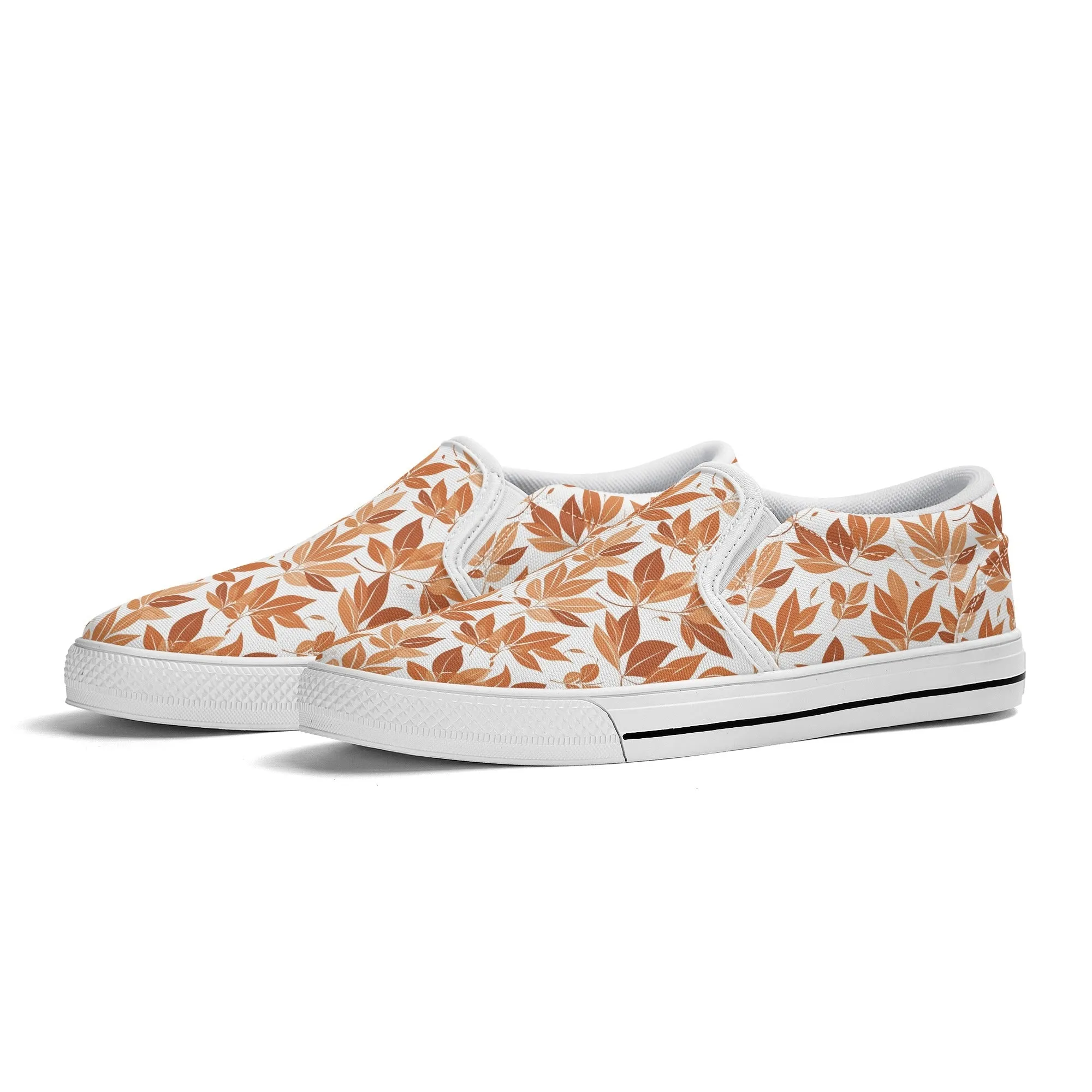 Womens Autumn Leaves Rubber Slip On Shoes