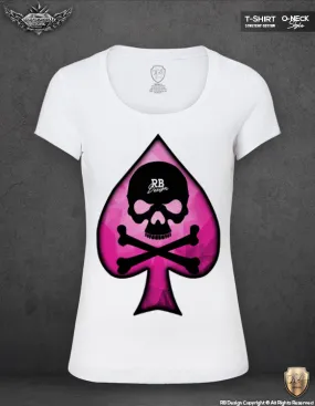 Women's RB Design Skull T-shirt Spades Tank Top WD277