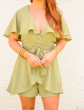 Wrenlee Ruffle Tie Romper