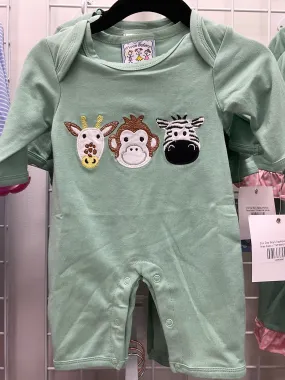 Zoo Day Boy's Applique Romper