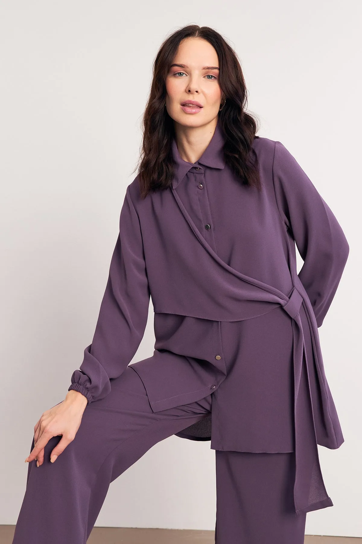 ZRF Women Perla Tunic Pants Set - Lilac - Guasavito